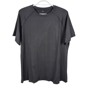 Huukeay Women XXL Black Athletic T-Shirt Raglan Short Sleeve Performance Top NWT